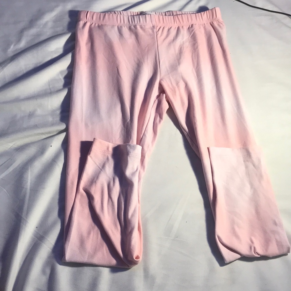 Pink tie-dye leggings